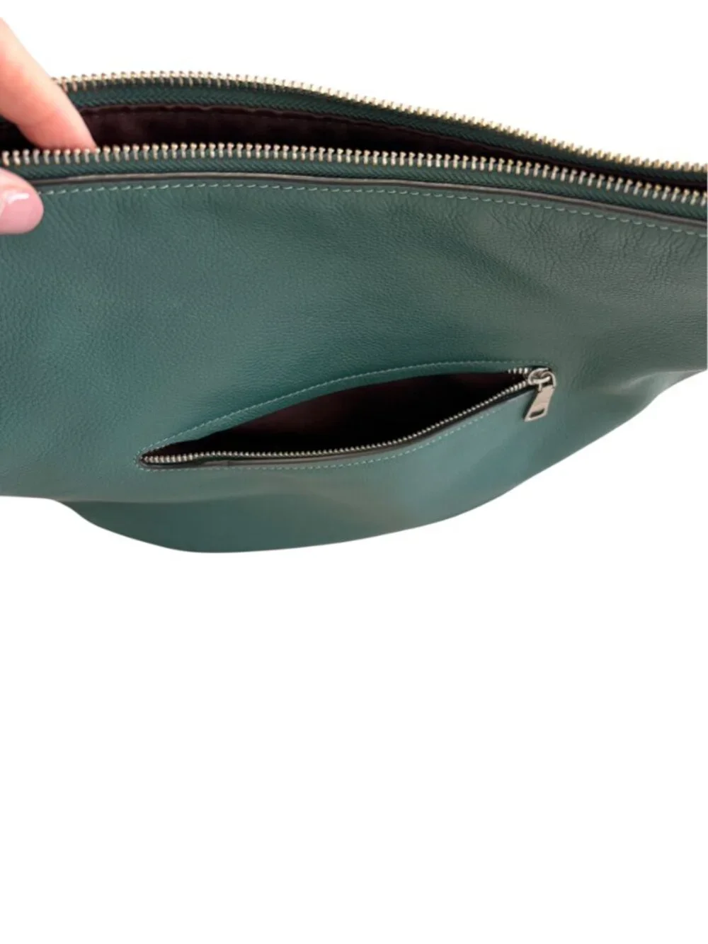 Coach Small Skylar Hobo Pebbled Leather Shoulder Bag Dark Turquoise